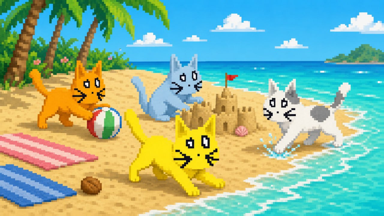 SOLCAT at the beach with friends